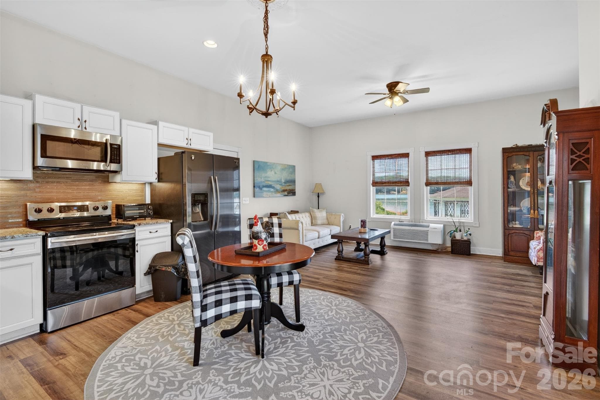 pool house kitchen living area w/ view - 615 Kenway Loop, Mooresville