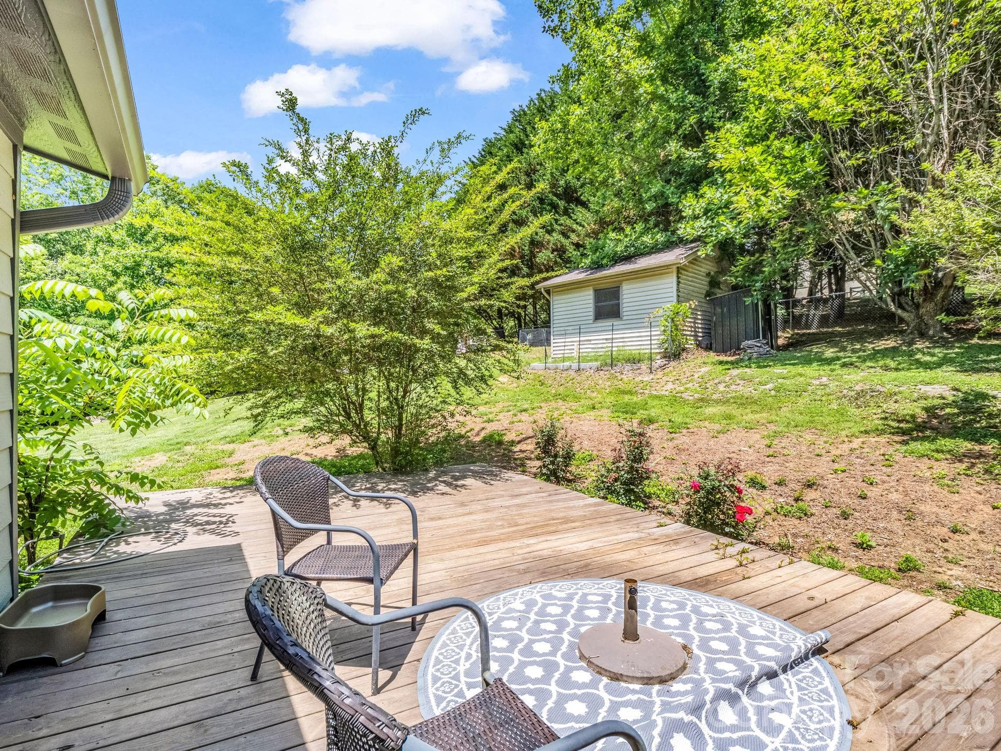 Open Patio situated between Kitchen & Family Room - 35 Chastain Hill Road, Mills River