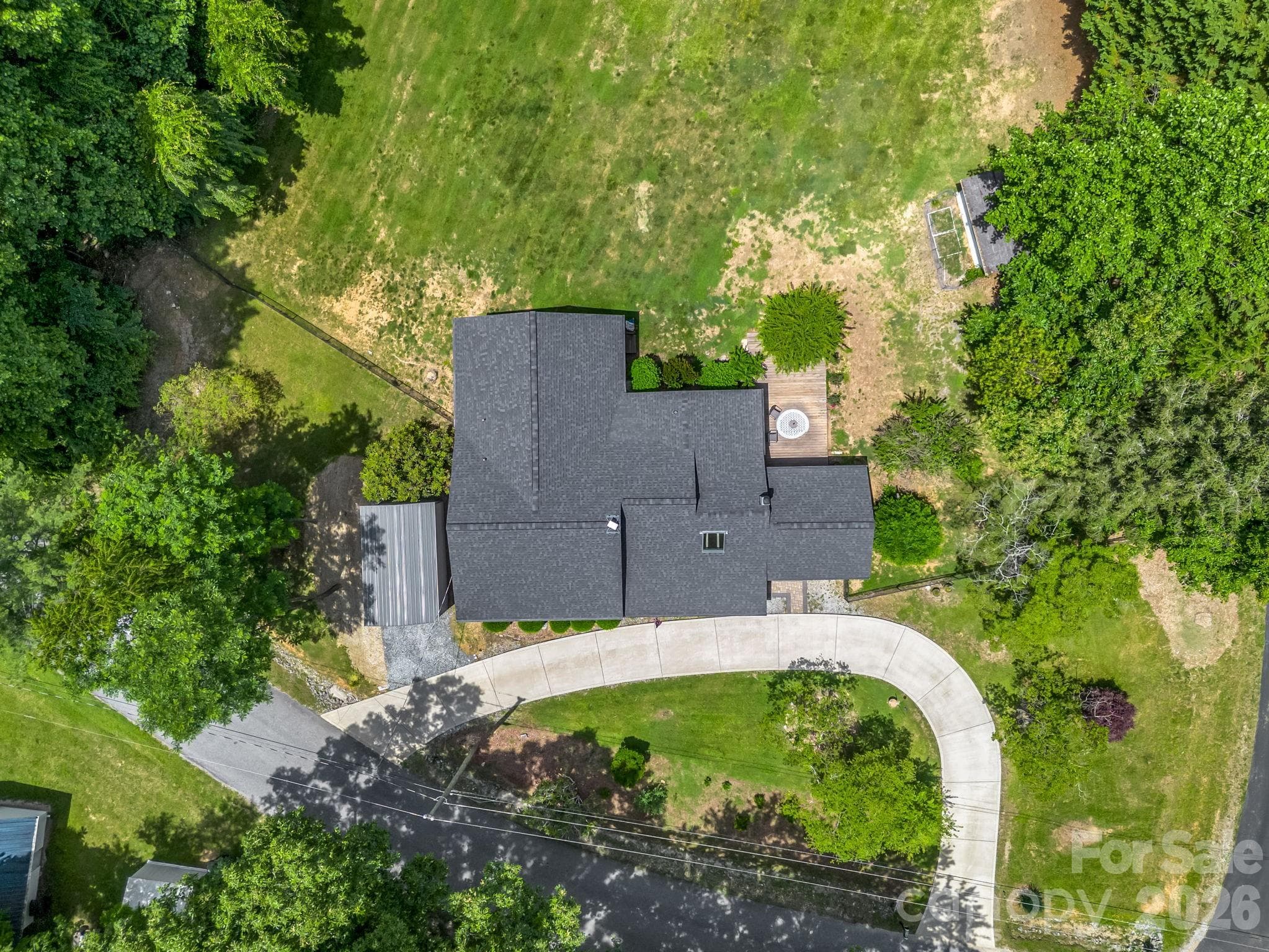 Overhead view of home - 35 Chastain Hill Road, Mills River