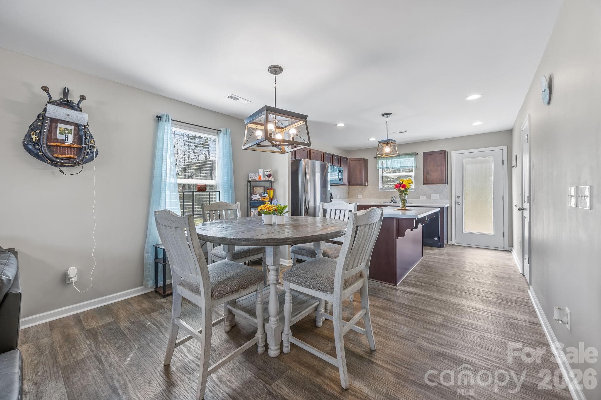 LVP flooring is ln the main living area plus the stairs, stairway and the primary bedroom - 813 Yorkshire Drive, Albemarle