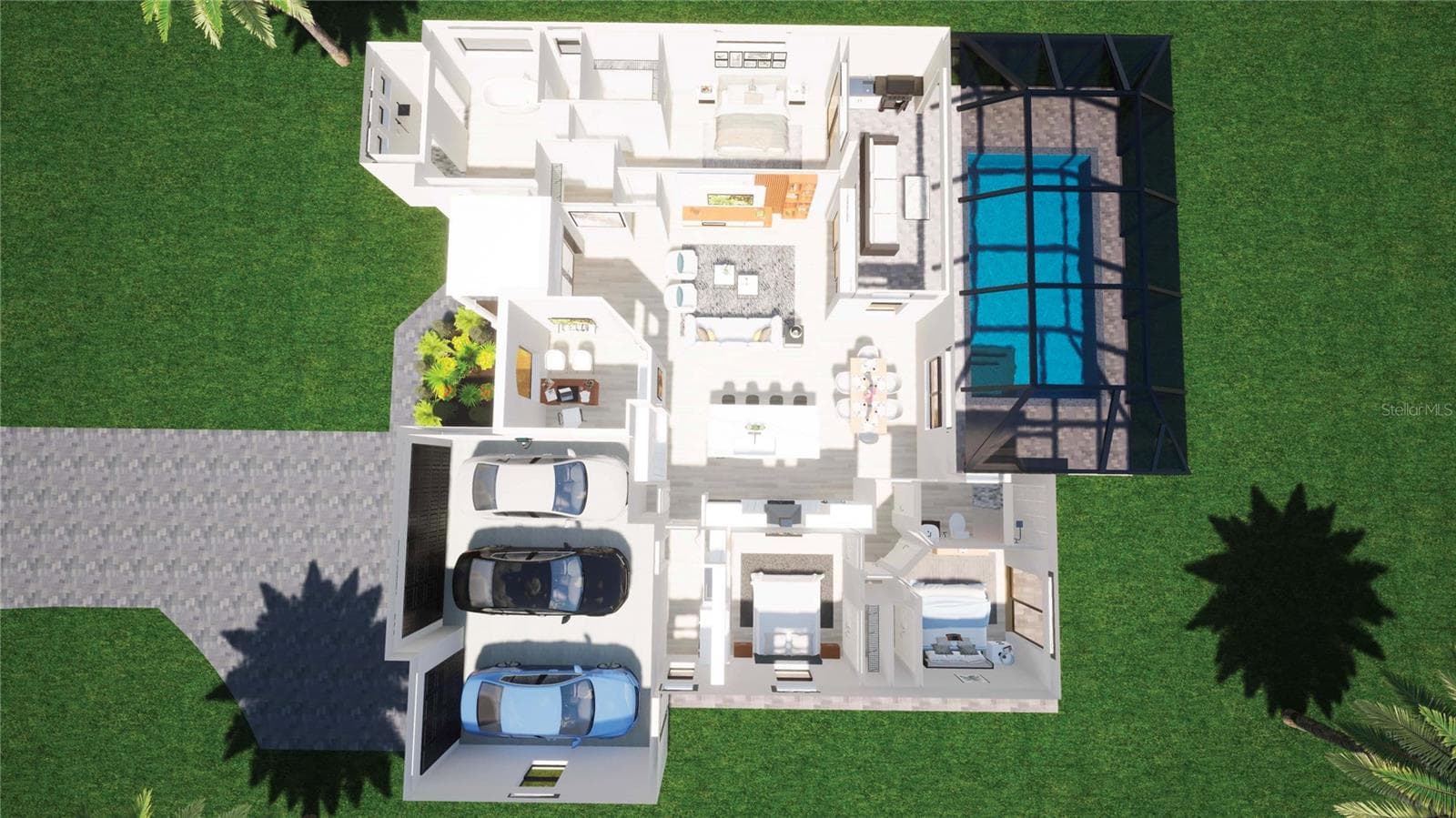 Floor Plan Rendering - 2675 YACOLT AVE, NORTH PORT
