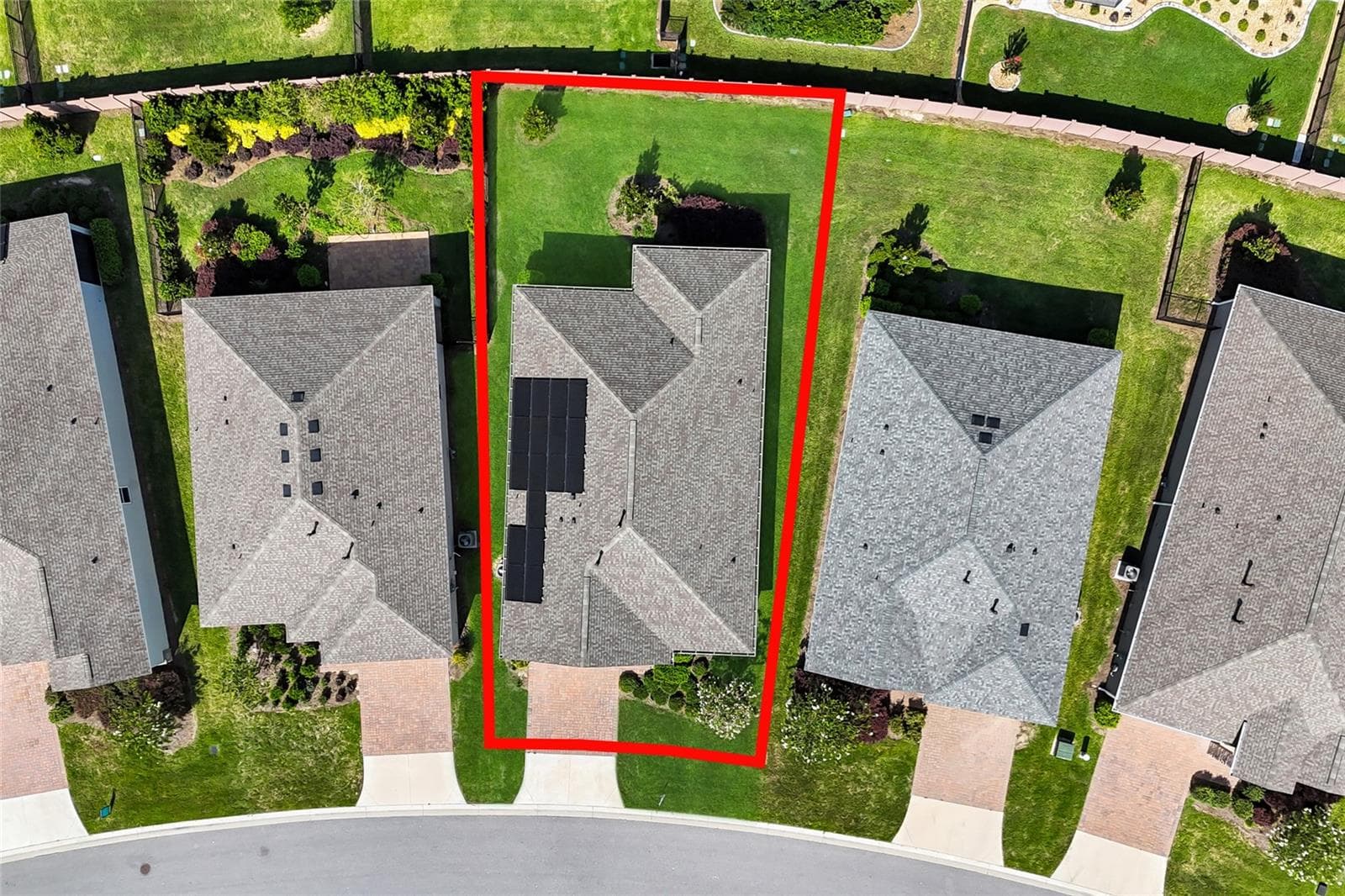 Aerial with property lines - 4394 NW 54TH TER, OCALA