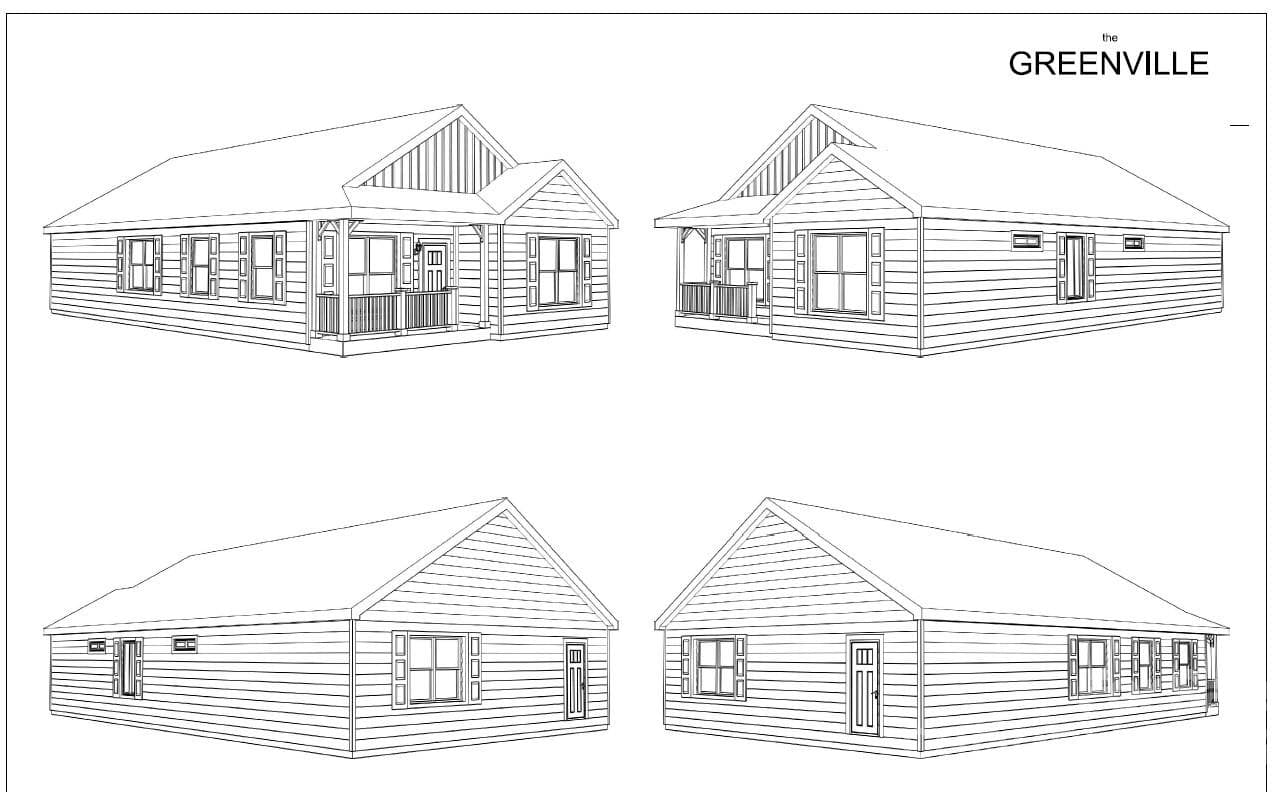 3 bedroom 2 bathroom home exterior perspectives - Canton