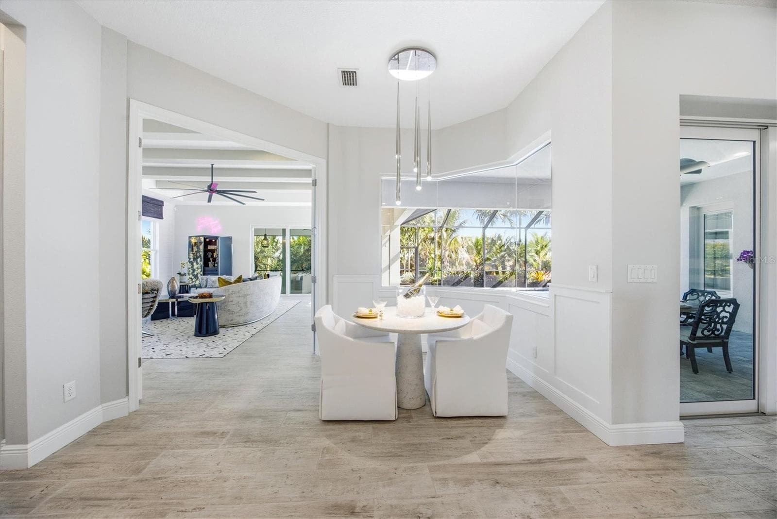 Kitchen Dining Area with Pool View - 3467 COMPOUND CT, SARASOTA