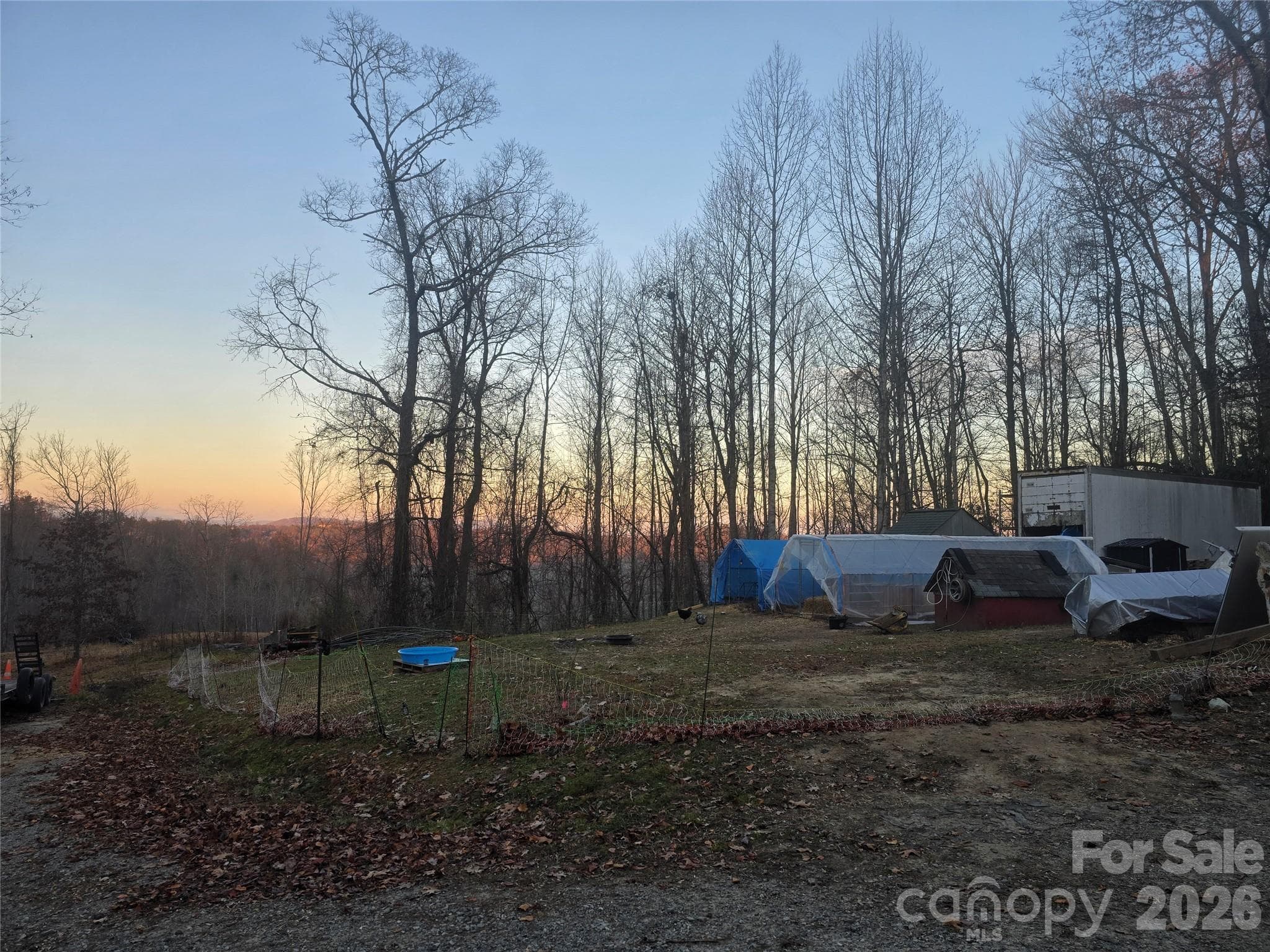 Winter sunsets from Parcel 1 - Hendersonville