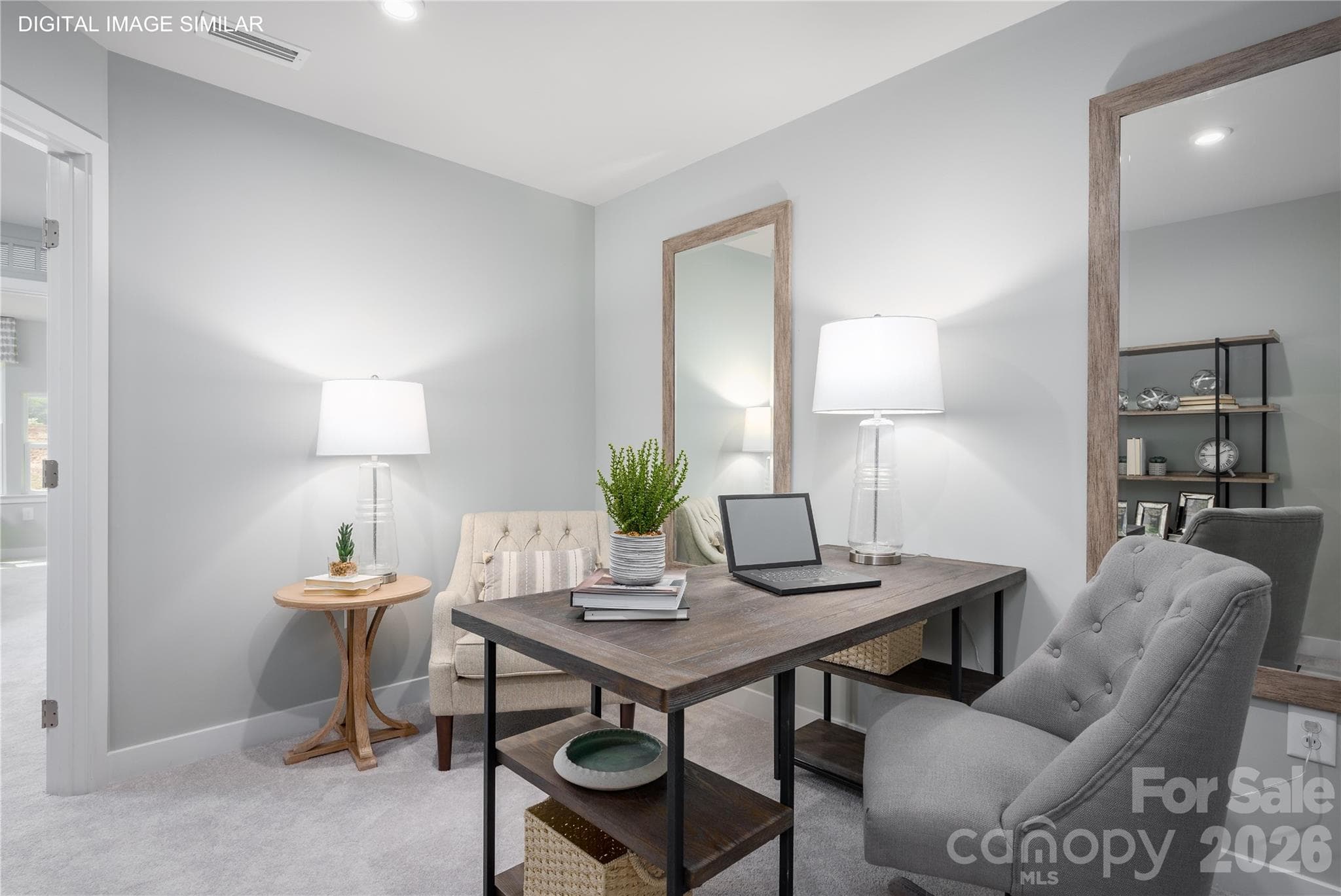 Versatile upstairs flex space—perfect for a home office, study, or additional living area. - 11138 Emerson Landing Drive, Charlotte