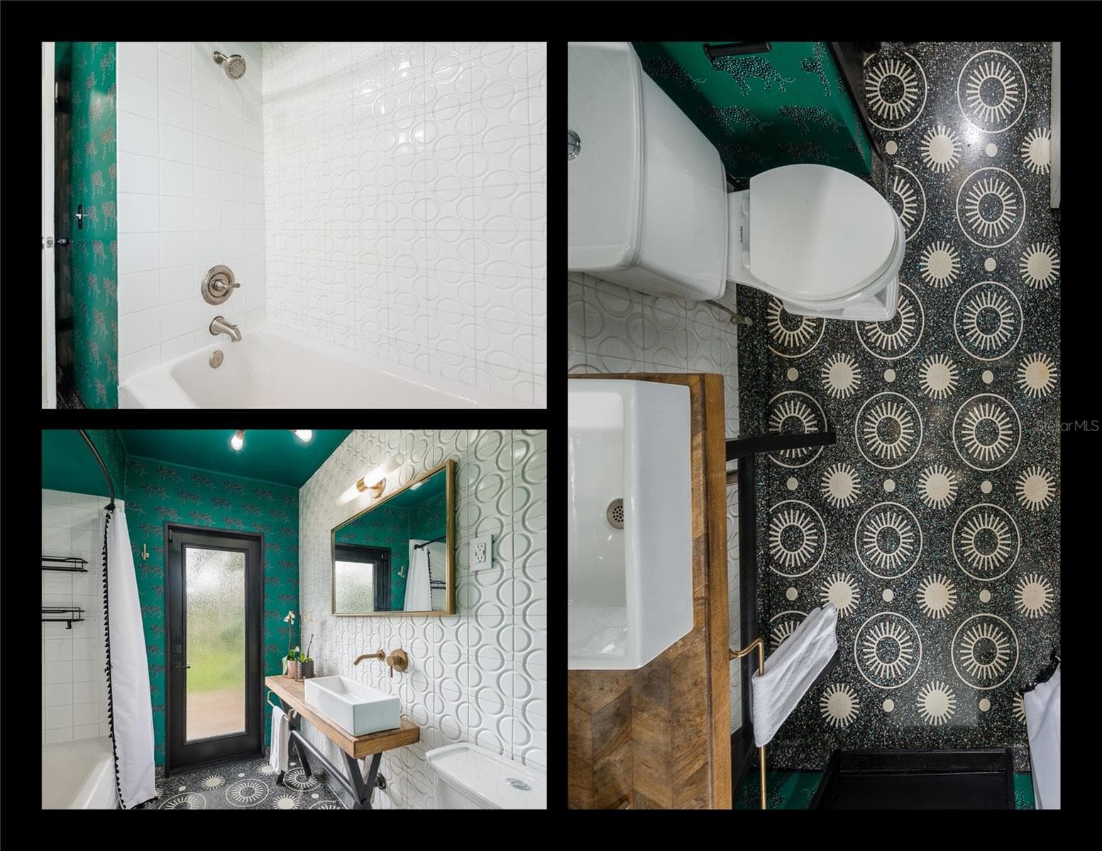 Guest Bathroom with Albalone Shell Terrazzo - 7308 N OLA AVE, TAMPA