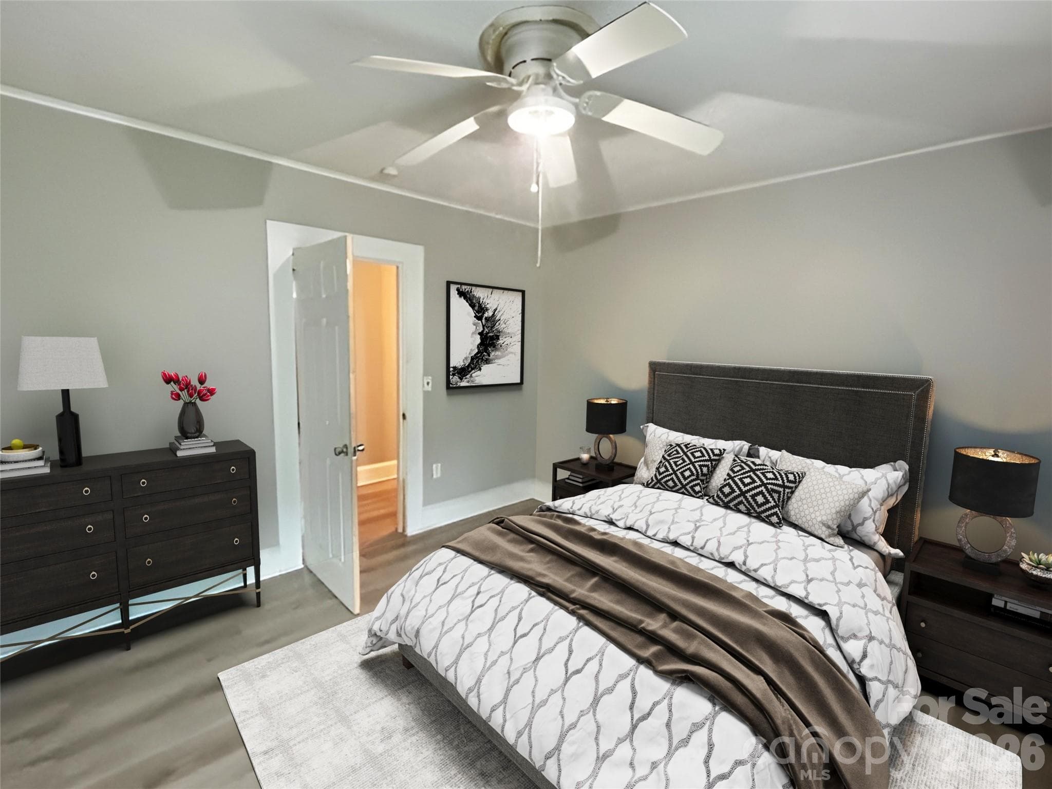 Bedroom #3 (virtually staged) - 210 Oakdale Street, Gastonia