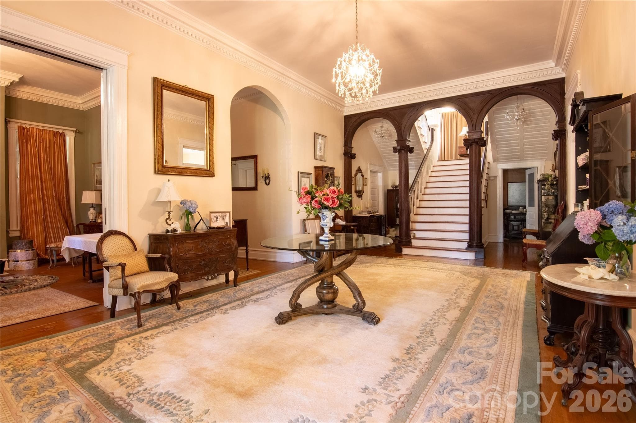 Large entry hall inviting you to explore all the great rooms in this historic jewel. - Shelby
