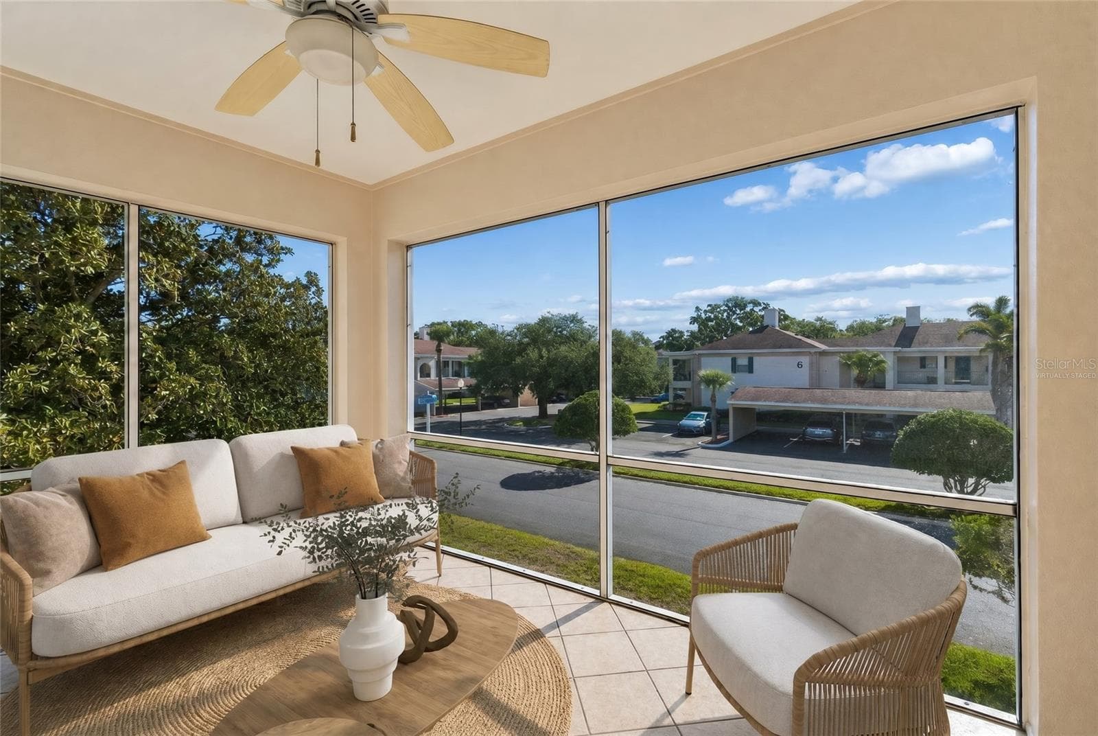 virtually staged porch - 10314 CARROLLWOOD CT #56, TAMPA