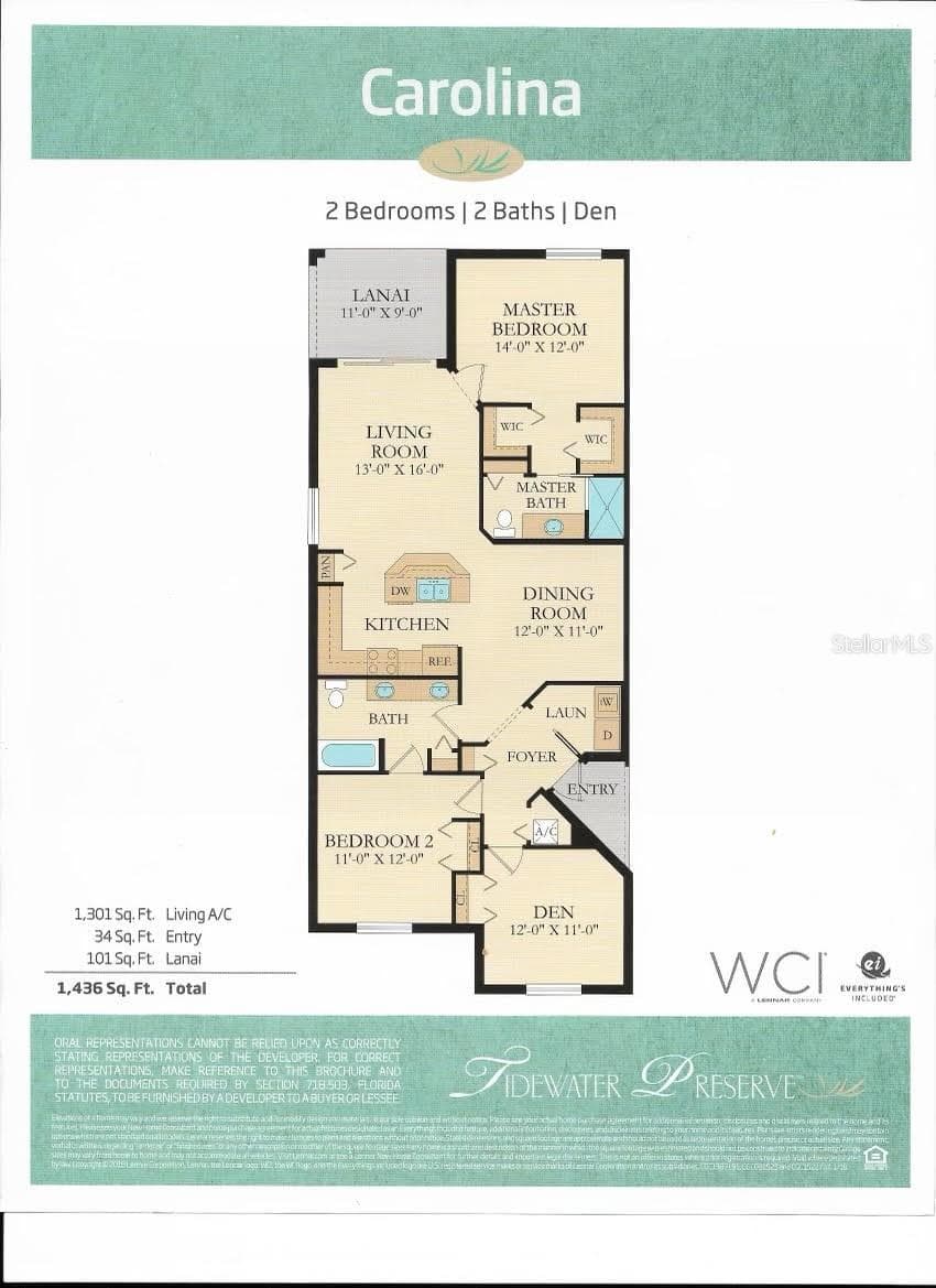 Floor Plan - 920 TIDEWATER SHORES LOOP #301, BRADENTON