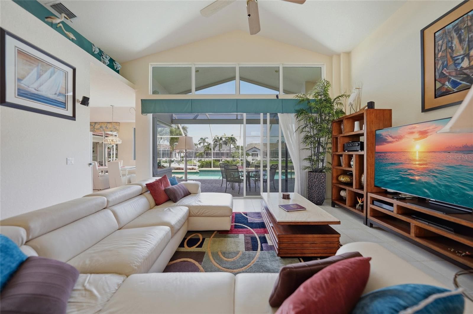 Great Room with Sliders to Lanai - 436 VALLETTA CT, PUNTA GORDA