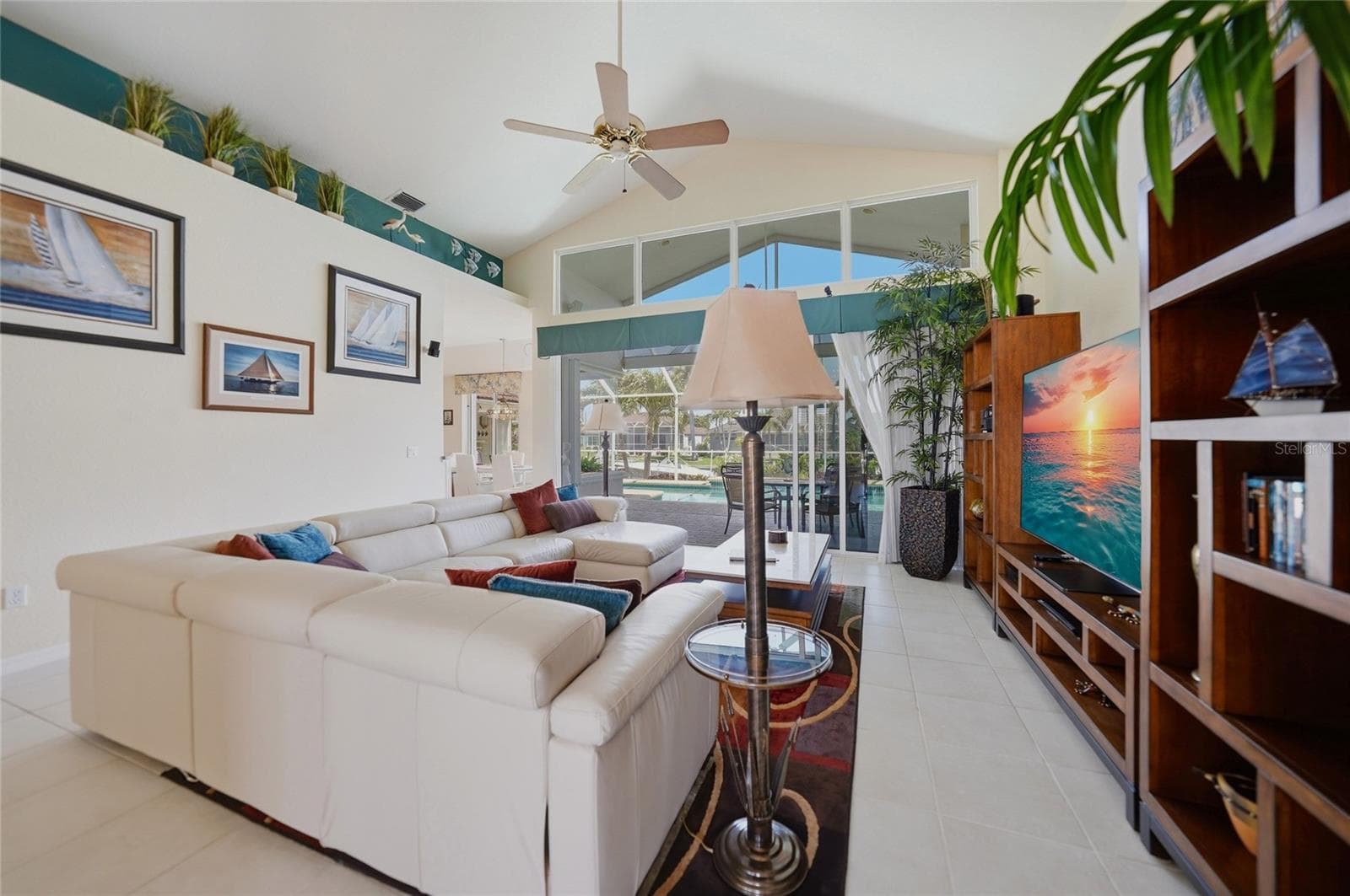Great Room with Sliders to Lanai - 436 VALLETTA CT, PUNTA GORDA