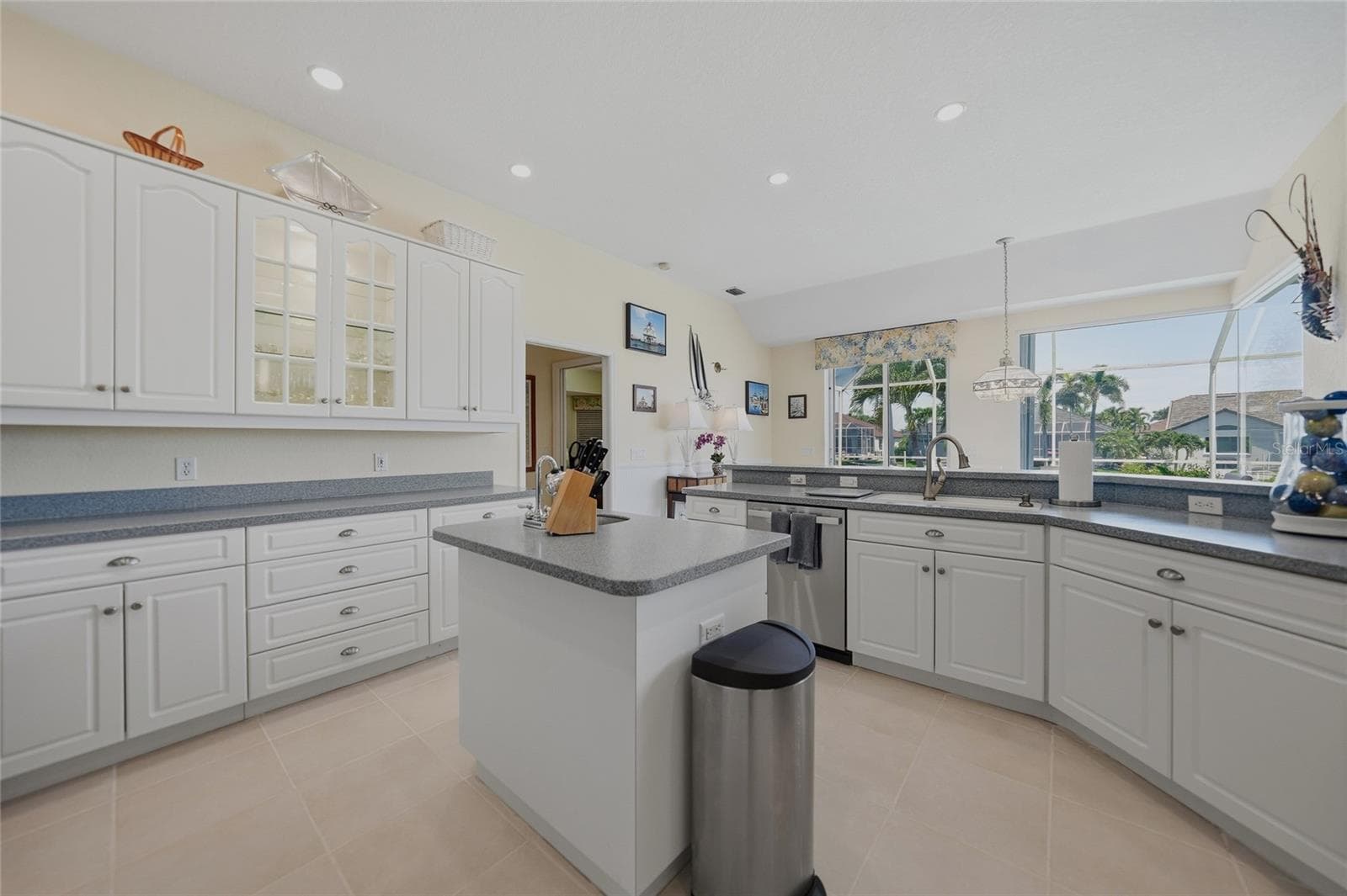 Kitchen with Center Island and Prep Sink - 436 VALLETTA CT, PUNTA GORDA