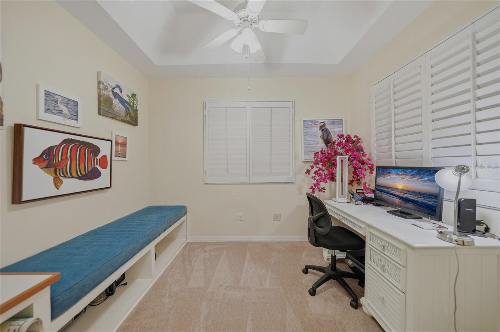 Guest Bedroom 1 with additional 10x10 room for an office/seating area or workout room - 436 VALLETTA CT, PUNTA GORDA