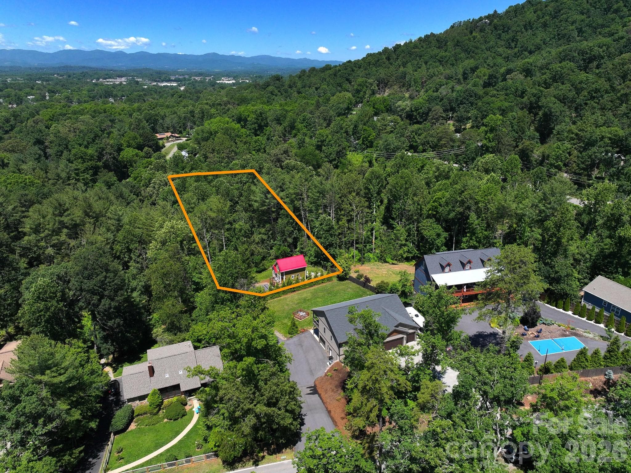 Surprisingly Deep Lot. Approximate Lot lines for reference only - Weaverville