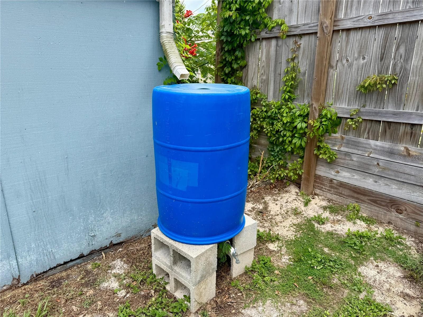 Rain water collection barrel - 9129 SEWELL LN, SPRING HILL