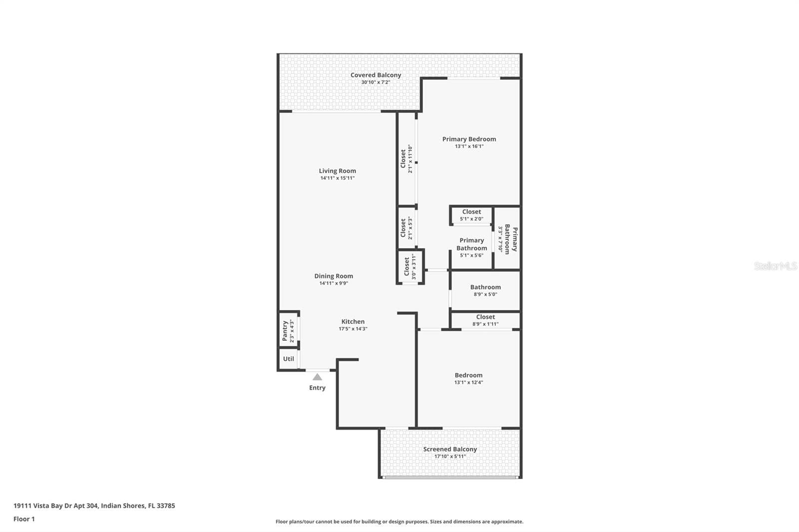 Floor plan - 19111 VISTA BAY DR #304, INDIAN SHORES