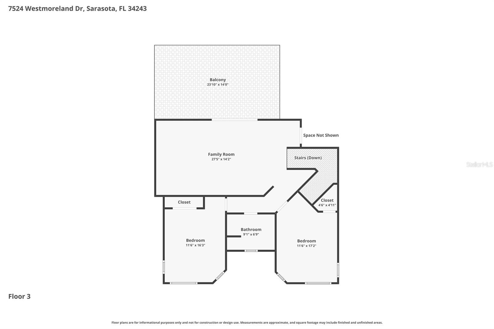3rd floor main house - 7524 WESTMORELAND DR, SARASOTA