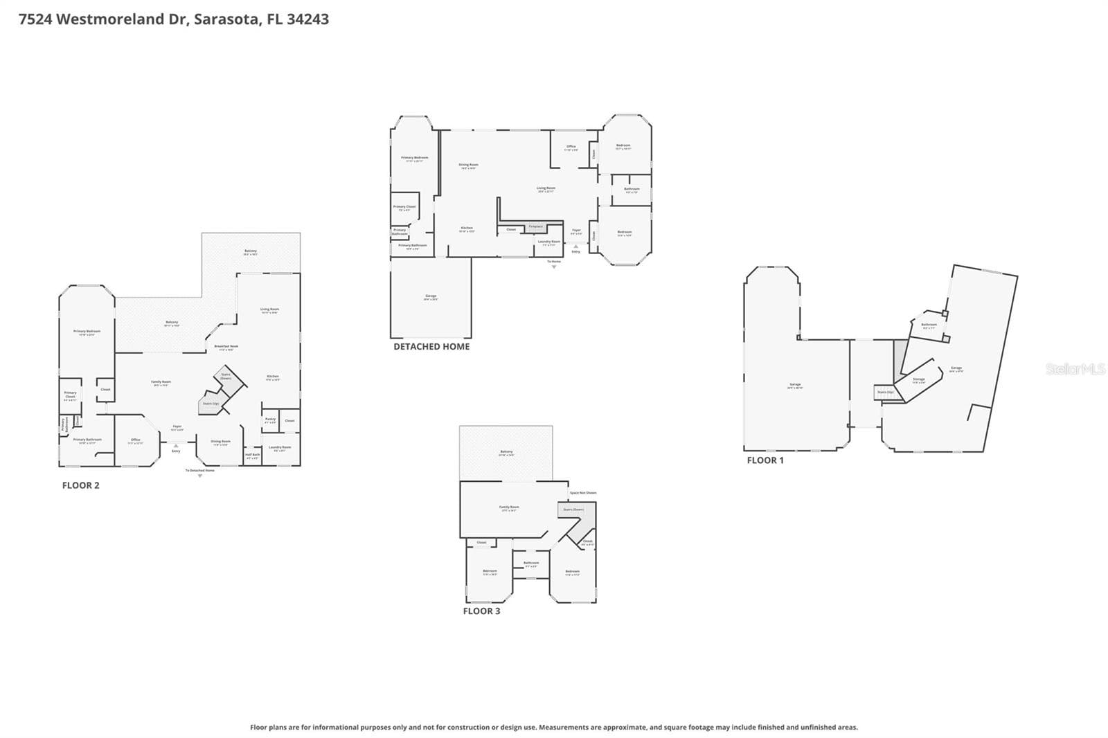 All floorplans - 7524 WESTMORELAND DR, SARASOTA