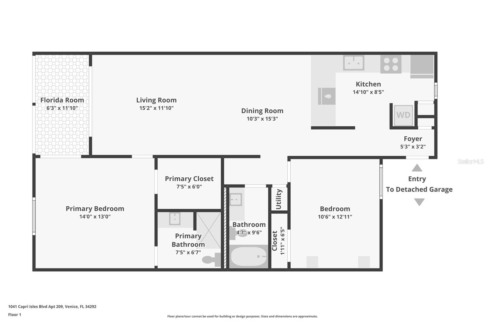 Living space - 1041 CAPRI ISLES BLVD #209, VENICE
