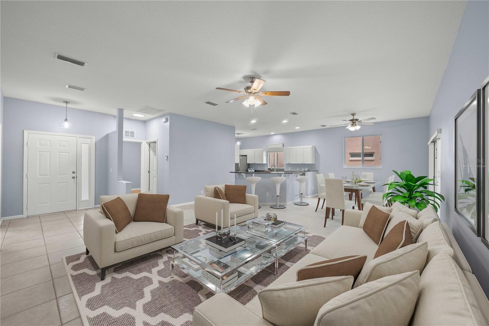 Living Room Virtually Staged - 2379 NW 55TH AVENUE RD, OCALA