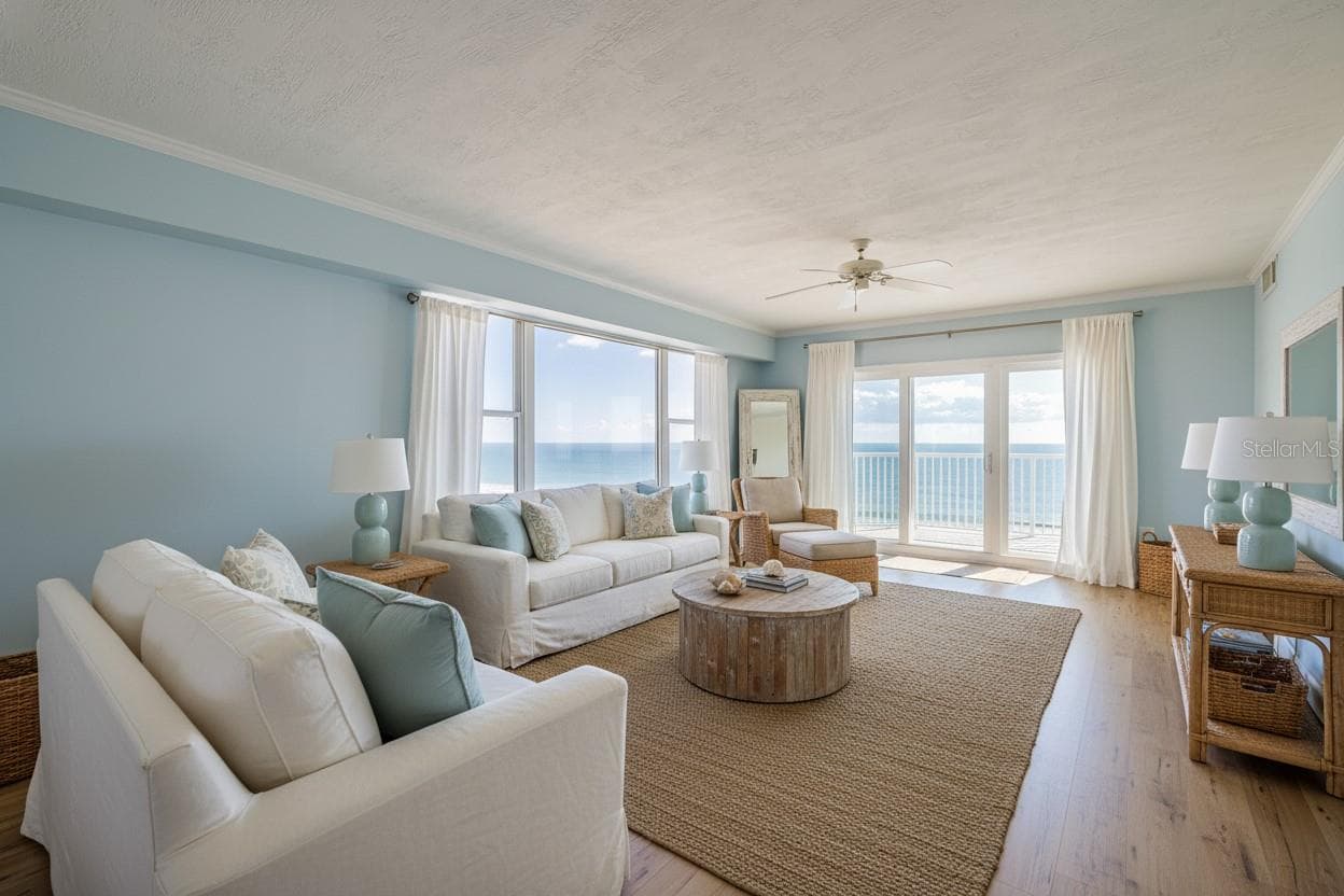 AI Generated Living Area - 4535 S ATLANTIC AVE #2701, PORT ORANGE