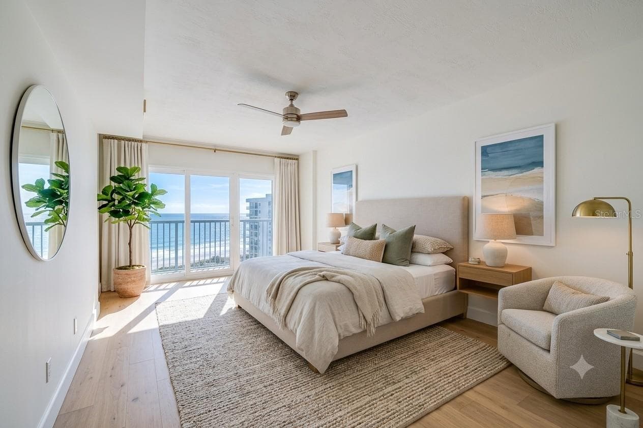 AI Generated Master Bedroom - 4535 S ATLANTIC AVE #2701, PORT ORANGE