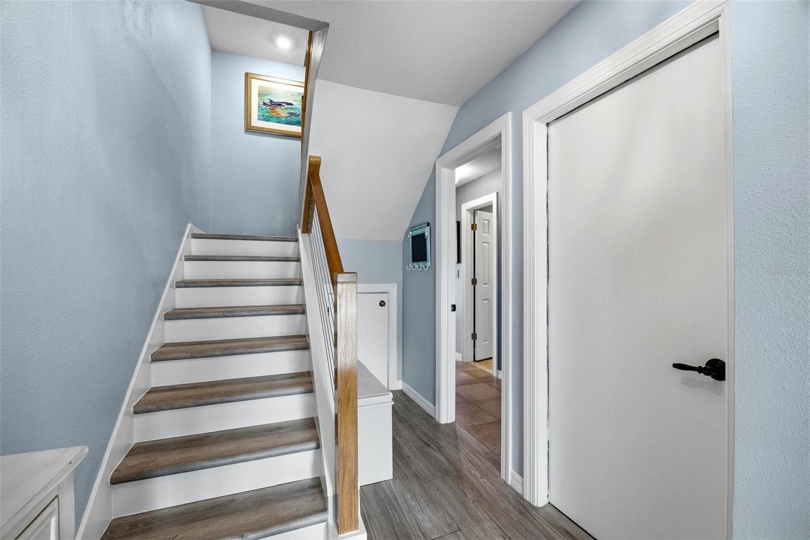 Interior entrance to unit showing door to garage and door to ground level entertainment room. - 2395 HANOVER DR, DUNEDIN