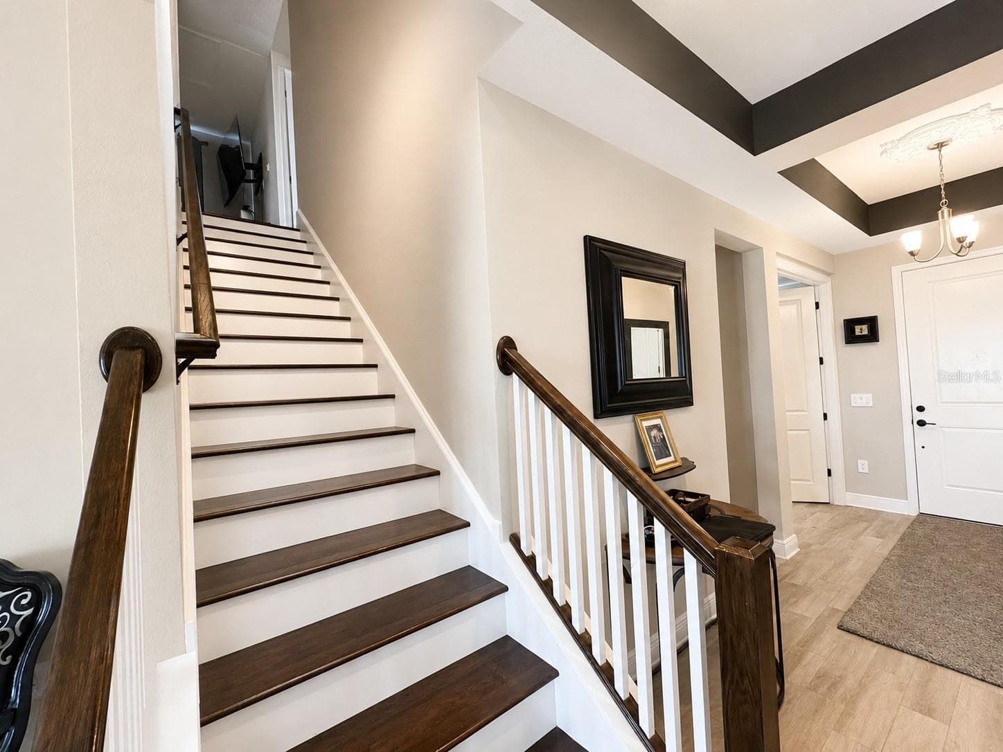 Staircase up to loft and 5th bedroom - 12571 NIGHT VIEW DR, SARASOTA