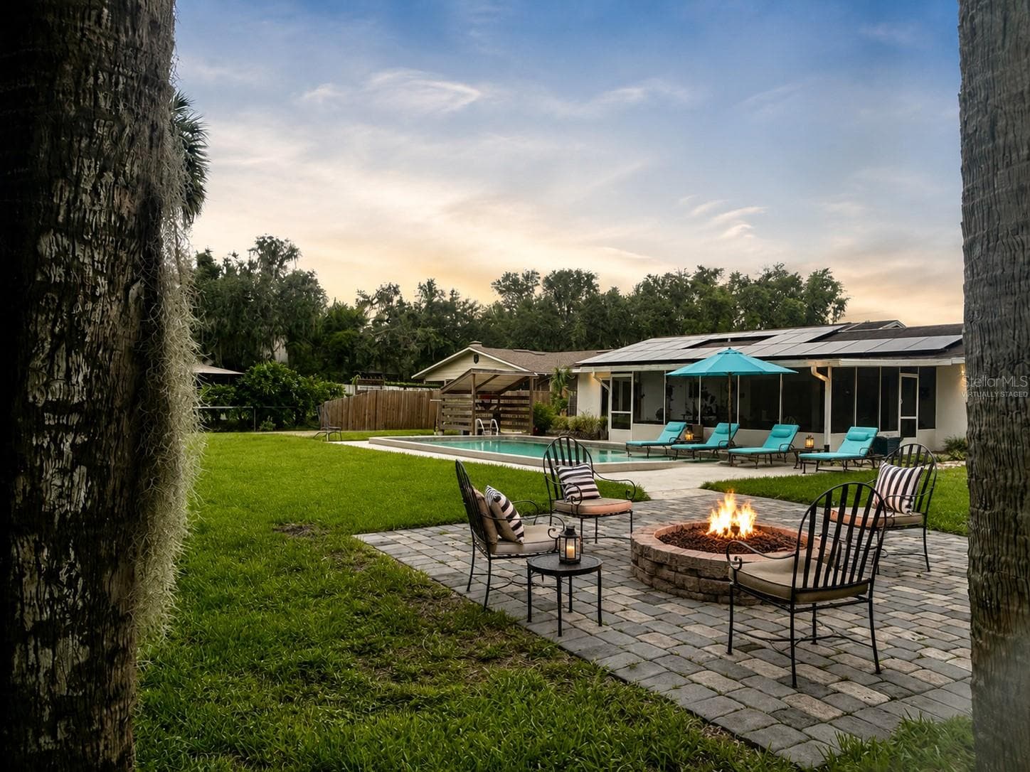 virtually staged yard - 2950 N SHELL RD, DELAND