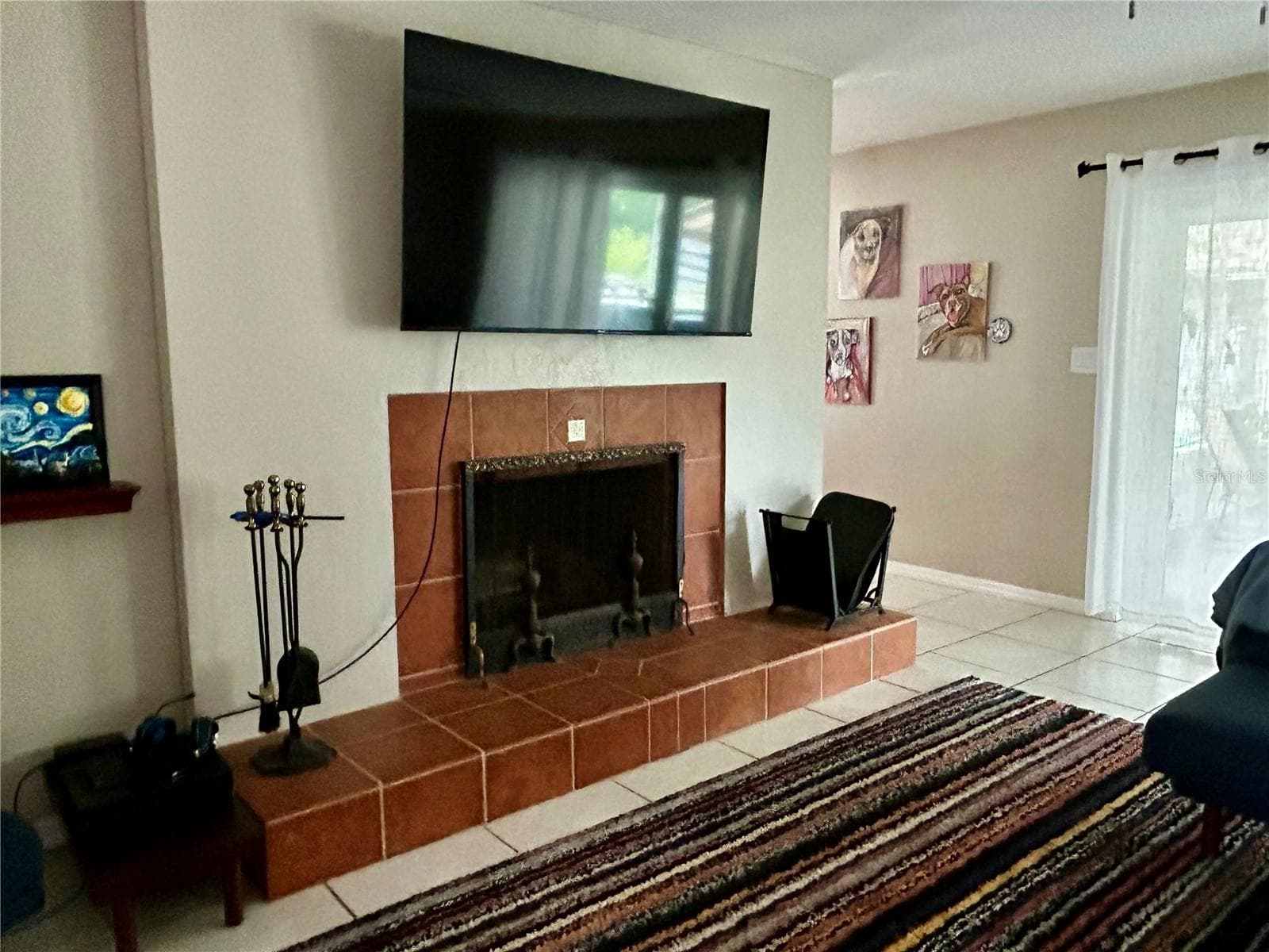 wood burning fireplace - 2950 N SHELL RD, DELAND