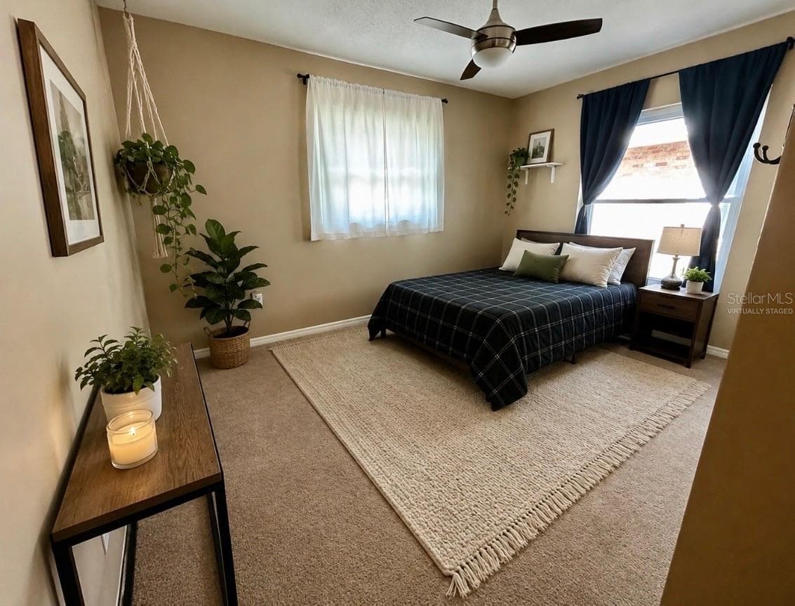 bedroom 2 - virtually staged - 2950 N SHELL RD, DELAND