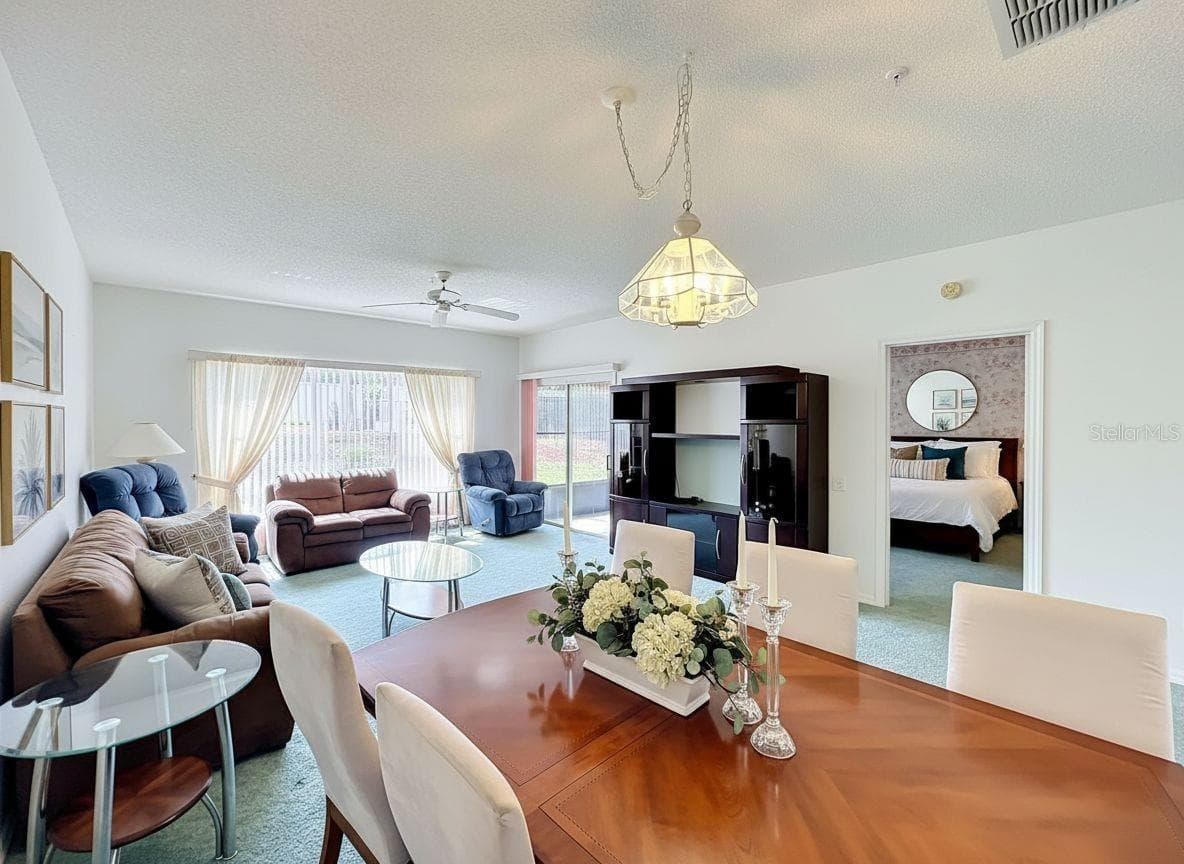 Dining and Living room view - 3022 COTTAGE GROVE CT #1807, ORLANDO