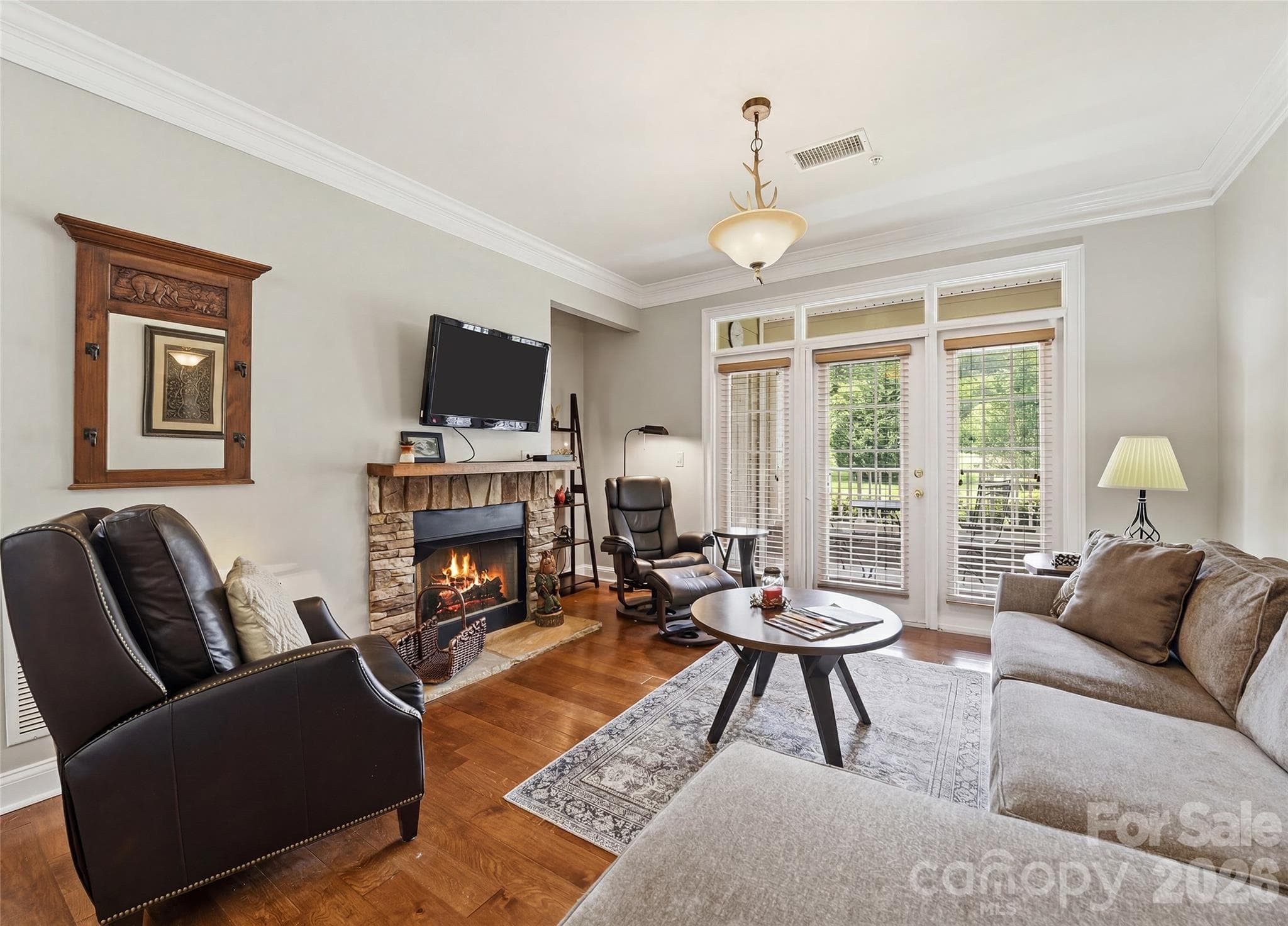 Living Area with Gas Fireplace - Maggie Valley