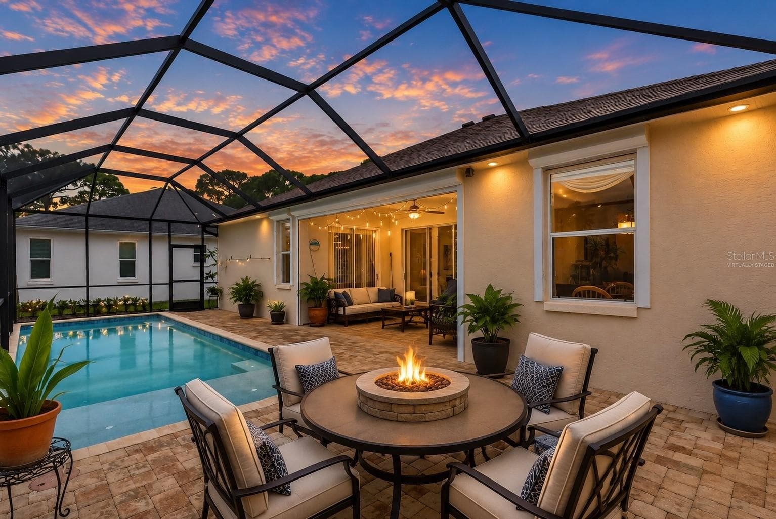 Virtually staged lanai - 5425 MATTHEW CT, SARASOTA