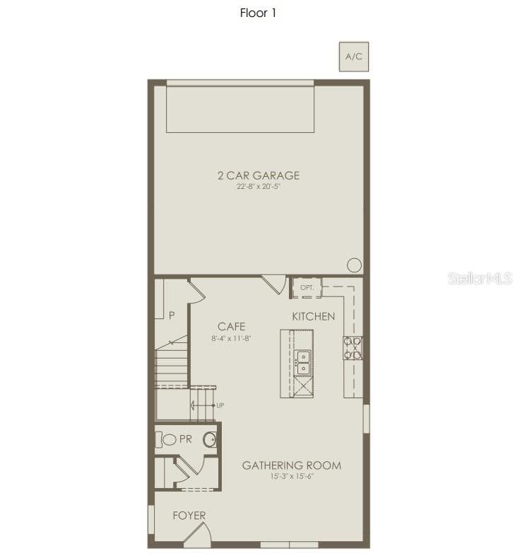 Floor Plan - Floor One - 6834 CREEK FALLS ALLEY, CLERMONT