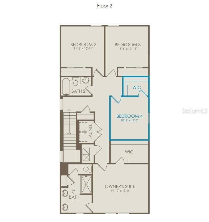 Floor Plan - Floor Two - 6834 CREEK FALLS ALLEY, CLERMONT