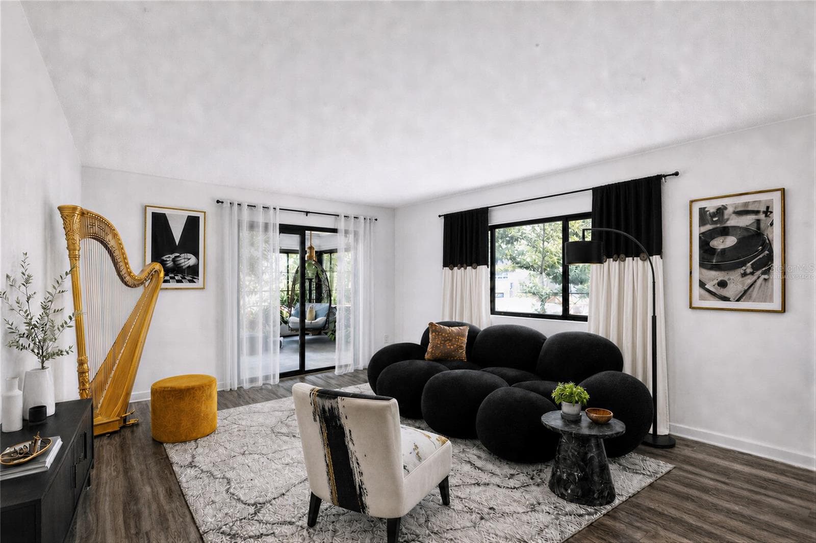 Living Room Virtually Staged - 8972 SW 103RD LN, OCALA