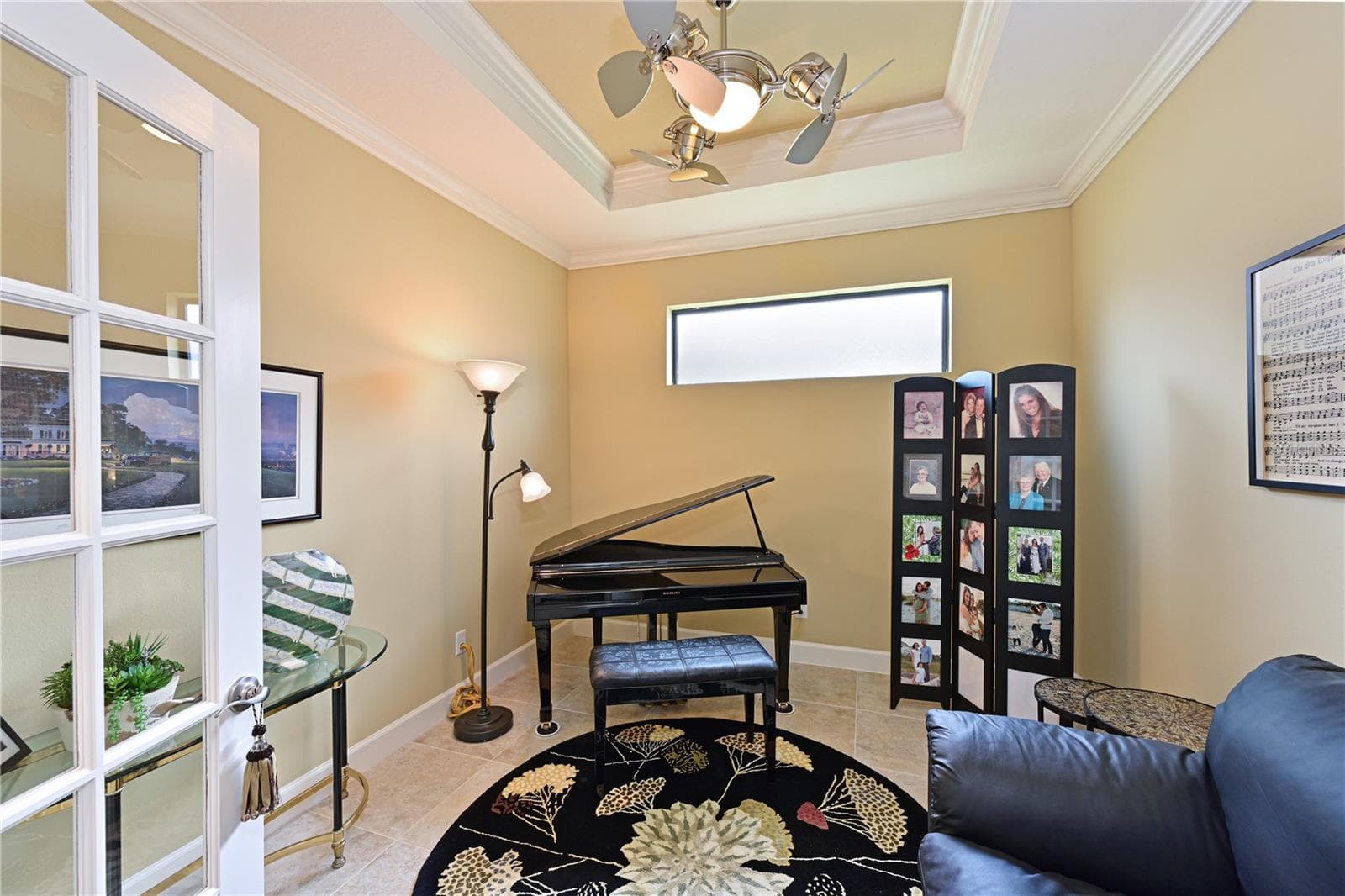 Den/office with glass doors - 5007 SERATA DR, BRADENTON