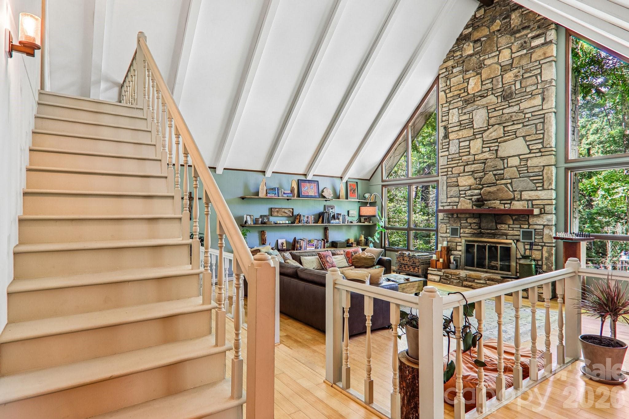 Stairs leading up to upstairs bedroom - Hendersonville