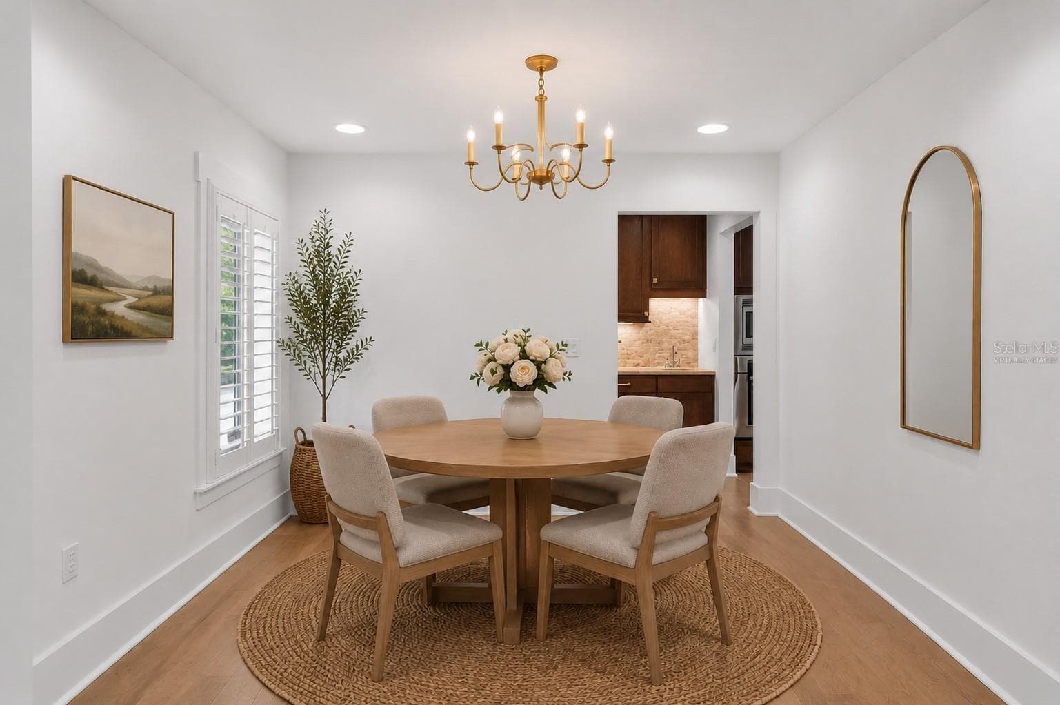 Dining room - virtually staged - 1265 ARLINGTON PL, WINTER PARK