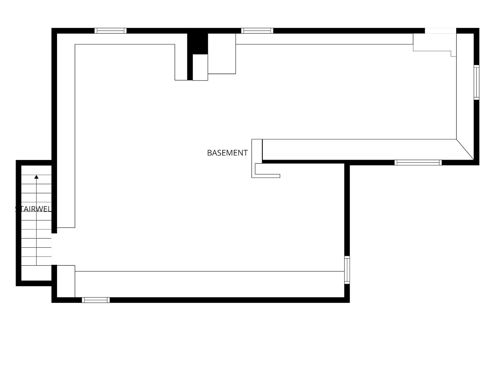 Basement floor plan - Hendersonville