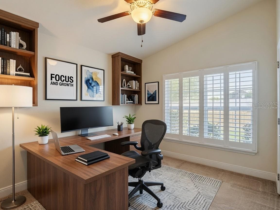 Virtually Staged -Den/Bedroom 4 - 12244 LOOPBACK DR, SAN ANTONIO