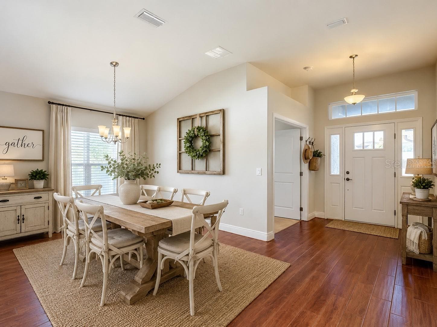Virtually Staged - Dining Room - Foyer - Den/Bedroom 4 - 12244 LOOPBACK DR, SAN ANTONIO