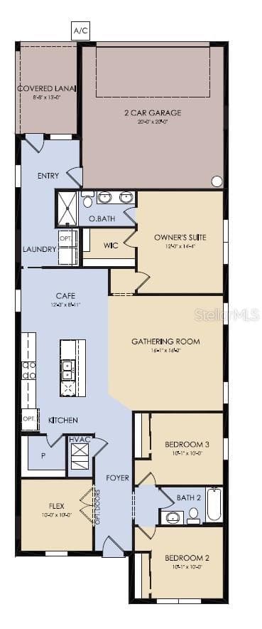 Floor Plan - Floor One - 6902 CREEK FALLS ALLEY, CLERMONT