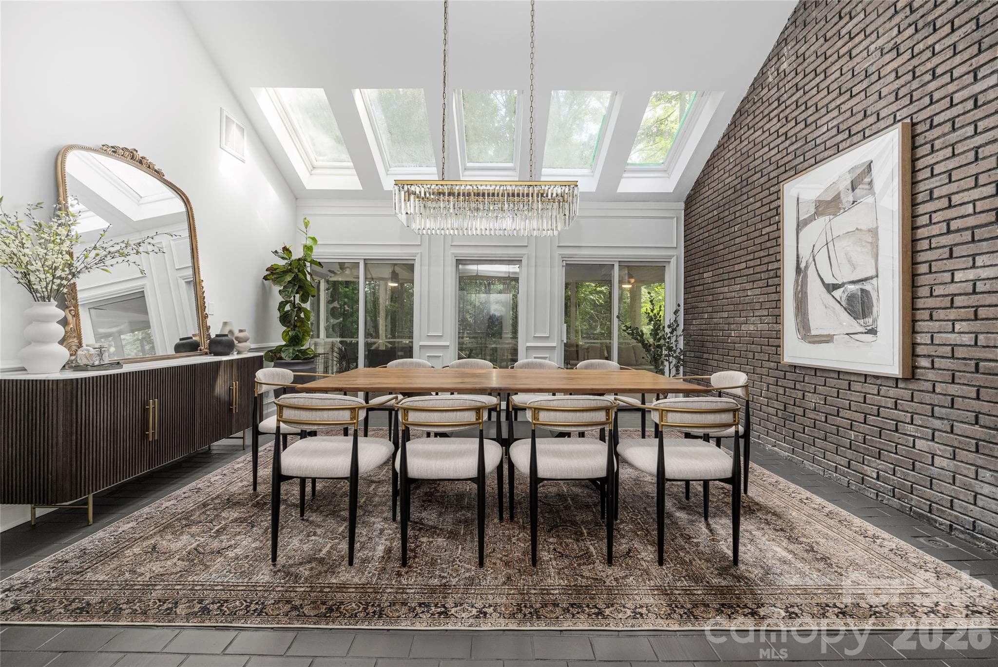Peaked ceiling with skylights - Matthews