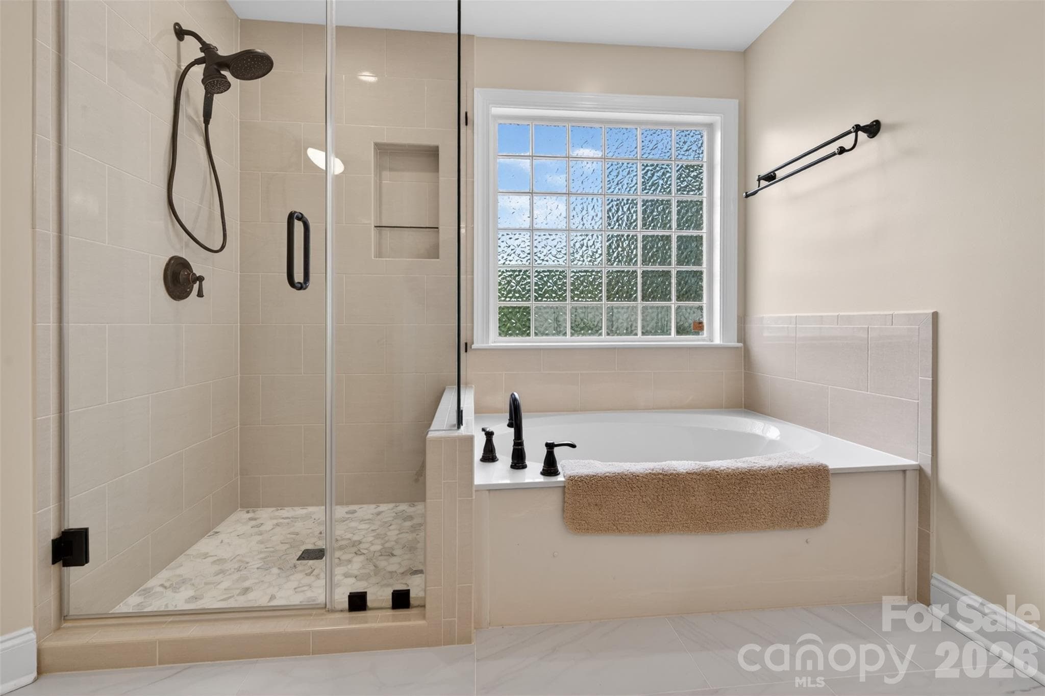 primary bath -upgraded recently - 1900 Crestgate Drive, Waxhaw