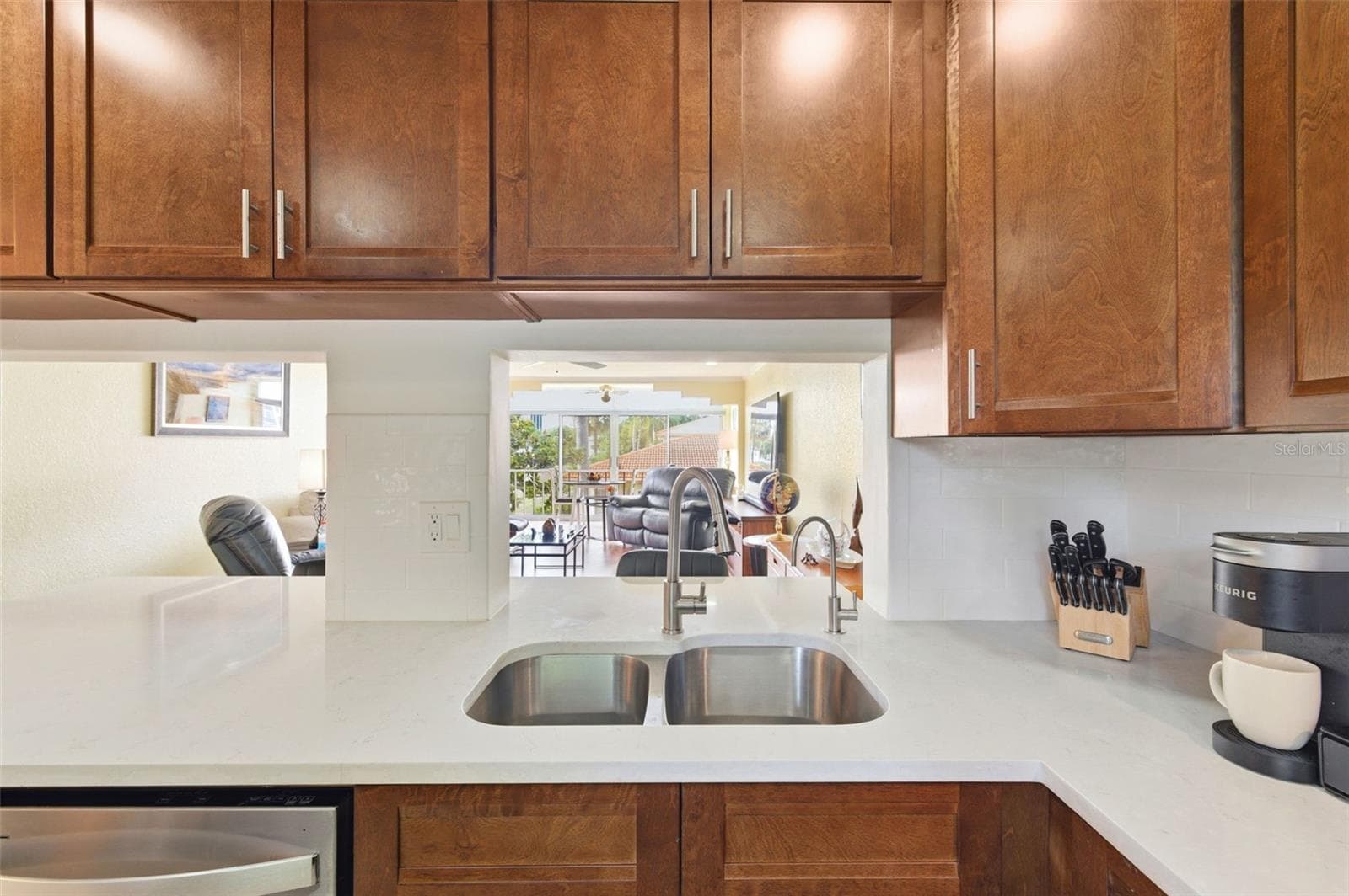 Kitchen open to Dining/Living Space. - 19029 US HIGHWAY 19 N #7-12, CLEARWATER