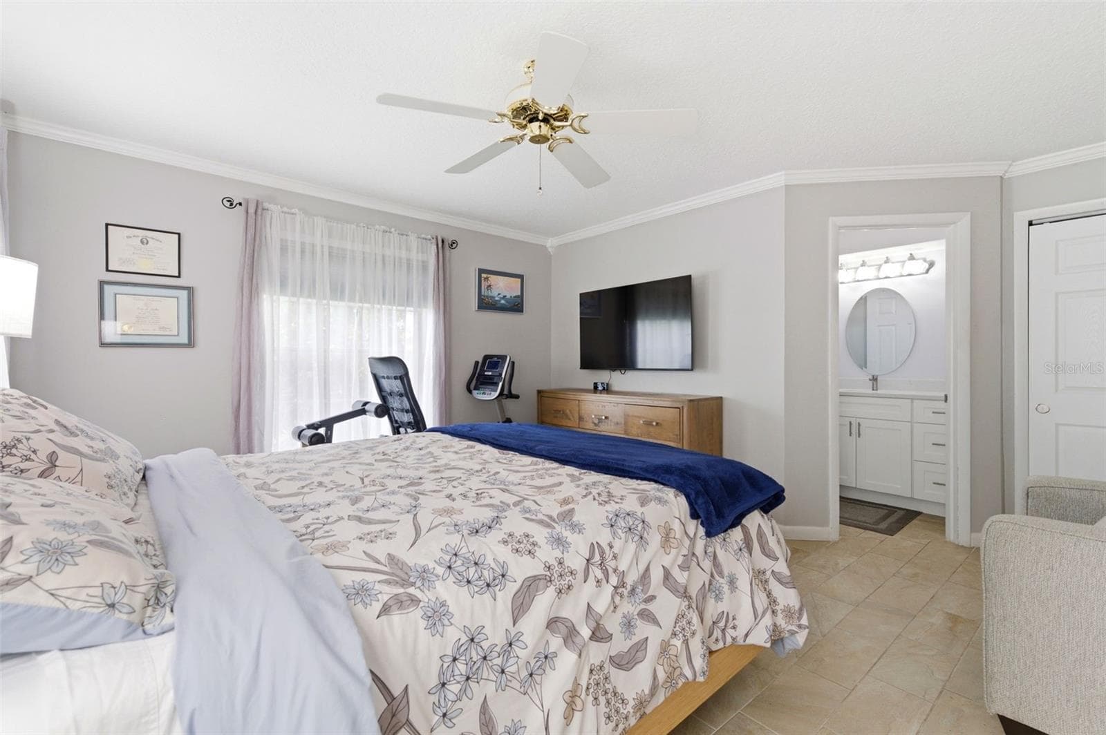 En-Suite Bathroom ahead on the right. - 19029 US HIGHWAY 19 N #7-12, CLEARWATER